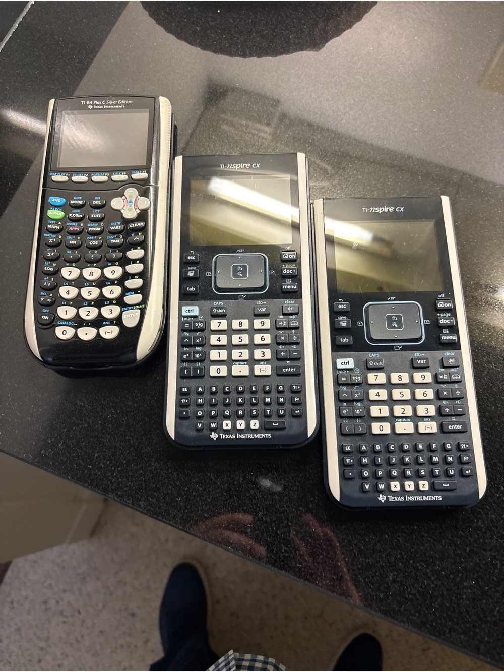 Texas Instruments Black and White Graphing Calculators (3 available)